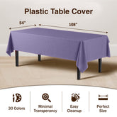 Lavender Plastic Table Cover | Case of 48